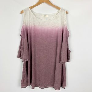 🥀 Final 🥀 Umgee Plum Cold Shoulder Dip Dye Ombré